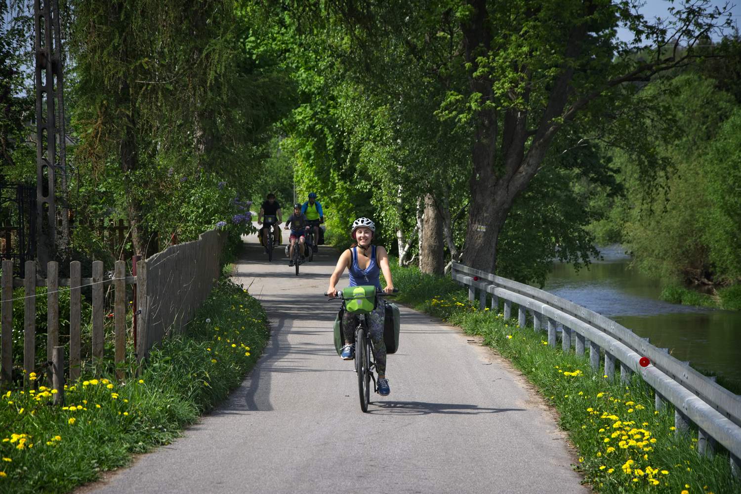 biking around jelenia gora biking in poland polish girl on bike lower silesia polen radfahren